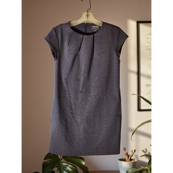 Lands’ End Gray Ponte Shift Dress – 2P - Picture 2 of 8